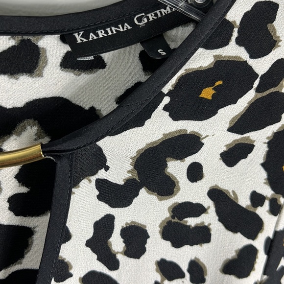 Karina Grimaldi Leopard Print Dress Size Large - Picture 2 of 4